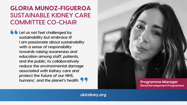 New Sustainable Kidney Care Committee Co-Chair Gloria Munoz-Figueroa